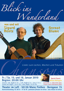 Plakat Januar 2010 Blick ins Wunderland